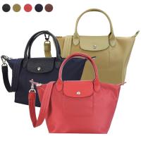 LONGCHAMP Le Pliage Neo系列尼龍短手提兩用水餃包(小/金)