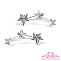 【AS EVER DIAMOND】義大利18K金耳環 新時尚 星星耳環 甜美雅致