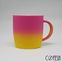 COFESH 時尚半手作雙色漸層馬克杯350ml
