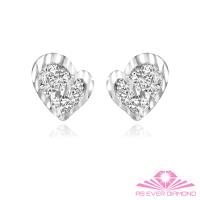 【AS EVER DIAMOND】義大利進口 18K金耳環 創意愛心系列 立體3D款