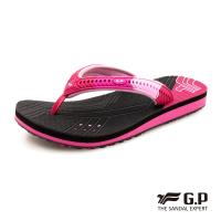 G.P 女款經典舒適夾腳拖鞋G9097W-黑桃色(SIZE:36-39 共三色)
