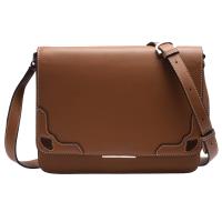 Cartier 經典C de Cartier 系列 小牛皮手提/肩背包(菸草色)