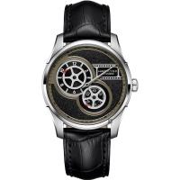 Hamilton 漢米爾頓 JAZZMASTER 非對稱復古電影膠捲盤機械錶-黑/42mm H42605731