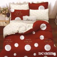 BEDDING-活性印染5x6尺春夏涼被-夢幻星球-紅