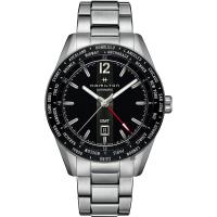 Hamilton 漢米爾頓 Broadway 百老匯 GMT 限量機械錶-黑x銀/46mm H43725131