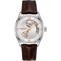Hamilton 漢米爾頓 JAZZMASTER 爵士開心機械錶-銀x咖啡/42mm H32705551