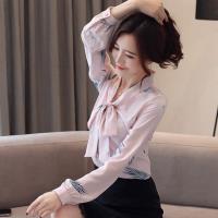 【白色戀人】甜美碎花雪紡長袖襯衫S-2XL