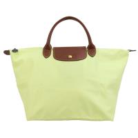 LONGCHAMP Le Pliage 短把摺疊水餃包(中/螢光粉綠