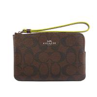 COACH L型LOGO拉鍊手拿包(棕色)