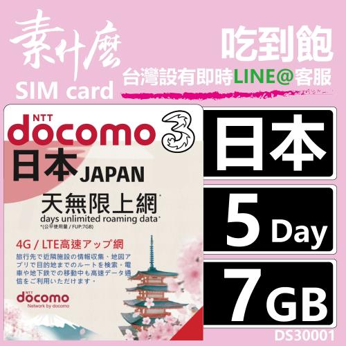 (素什麼) 沒話術 日本第一網卡 最強版4G上網 5天7GB保證夠流量 +附加吃到飽功能 日本網卡 日本SIM卡