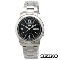 SEIKO精工 經典5號自動上鍊機械腕錶-黑面x38.4mm SNKE63J1