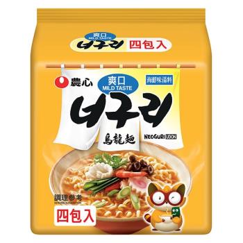 农心 爽口海鲜味乌龙面4入