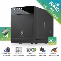 Probox USB 3.1 Gen-II 3.5/2.5吋 四層 磁碟陣列+HUB 雙介面硬碟外接盒(支援 2組 RAID模式)