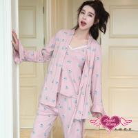 天使霓裳 綠森小兔 印花三件式成套休閒服(豆沙F) UB1718