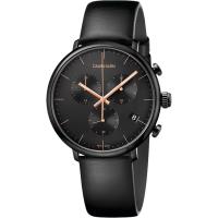 Calvin Klein CK High Noon 巔峰系列計時手錶-黑/43mm K8M274CB