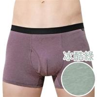 SOLIS 咖啡王子系列M-XXL素面前檔開口貼身四角男褲(冰酷綠)