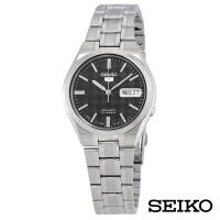 SEIKO精工 經典5號自動上鍊機械腕錶-黑面x36.5mm SNKG13J1