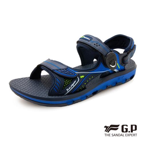 G.P 透氣舒適磁扣兩用涼拖鞋G9251-寶藍色(SIZE:37-44 共三色)