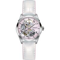 Hamilton 漢米爾頓 JAZZMASTER 鏤空機械女錶-粉珍珠貝/36mm H32405871