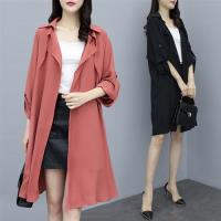 【KVOLL】耐看百搭優雅罩衫外套XL-3XL(共二色)
