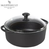 瑞典SKEPPSHULT 0310 鑄鐵圓形砂鍋 帶玻璃蓋 3公升