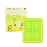 【韓國BABAY JOY】鉑金矽膠副食品製冰盒4格