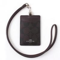 COACH 經典 PVC / 證件夾 / 識別證套_深咖黃