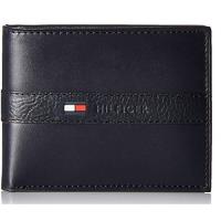 Tommy Hilfiger 男卡層照片夾黑色短夾皮夾