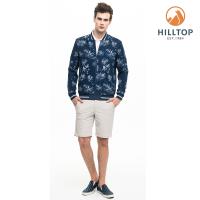 【hilltop山頂鳥】男款超潑水彈性抗UV雙面穿外套S02M94憂鬱藍