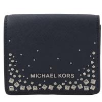 MICHAEL KORS GIFTABLES 鉚釘扣式零錢短夾.海軍藍