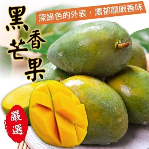 果物樂園-台灣嚴選大顆黑香芒果(原箱10~12入/約10斤±10%含箱重)