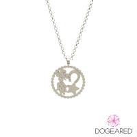 美國 【DOGEARED】 CIRCLE OF ABUNDANCE PENDANT NECKLACE 鏤空幸運草金幣許願項鍊