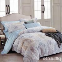 BEDDING-100%天絲萊賽爾-雙人薄床包兩用被套四件組-藍雀