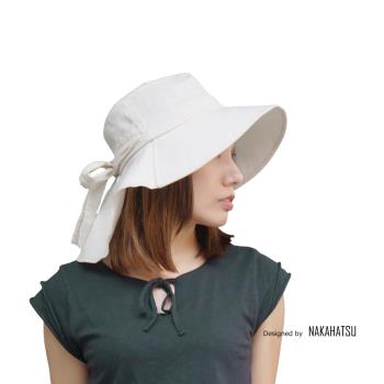 日本NakaHatsu超輕量純棉護頸蝴蝶遮陽帽