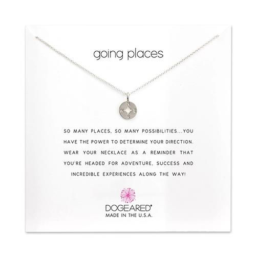 美國 【DOGEARED】 GOING PLACES COMPASS CHARM NECKLACE 925純銀時尚羅盤吊墜項鍊