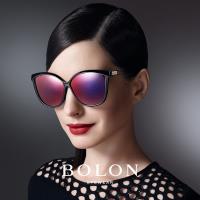 【BOLON 暴龍】大牌巨星時尚流行男仕女仕墨鏡太陽眼鏡(安海瑟薇AnneHathaway同款貓眼大矩圓框BL5002偏光款)