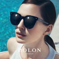 【BOLON 暴龍】大牌巨星時尚流行男仕女仕墨鏡太陽眼鏡(安海瑟薇AnneHathaway同款貓眼大圓框BL3008偏光款)
