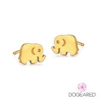 美國 【DOGEARED】 ELEPHANT STUD EARRINGS 奇趣大象鍍金質感耳釘