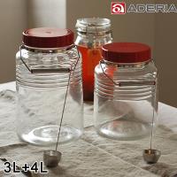 ADERIA 日本進口復刻玻璃梅酒瓶2入組 (3L+4L)