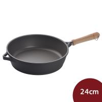 Berndes 寶迪 Bonanza 木柄不沾鍋平底深鍋24cm 電磁爐不可用