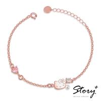 STORY故事銀飾-PinkHolic 閃亮粉紅時代手鍊-HelloKitty款