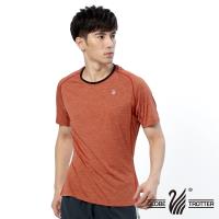 【遊遍天下】男款彈性抗UV速乾圓領衫(桔色)