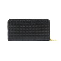 【CELINE】新款小牛皮絎縫拉鍊長夾(10B553-黑)