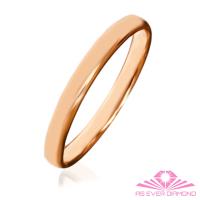 【AS EVER DIAMOND】經典簡約 素面18K金戒指 玫瑰金-女戒