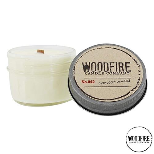 美國 WOODFIRE 復古純手工木芯香氛 NO.042 APRICOT WHEAT 麥子杏桃花 鋁蓋玻璃罐 113g