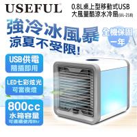 今日下殺↘USEFUL 0.8L 桌上型移動式USB大風量酷涼水冷扇UL-218