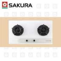 櫻花牌 瓦斯爐 二口小面板易清檯面爐 G-2522G 白色