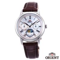 ORIENT東方錶 珍愛絮語日月相藍寶石石英女錶-貝面x34.5mm RA-KA0005A00B