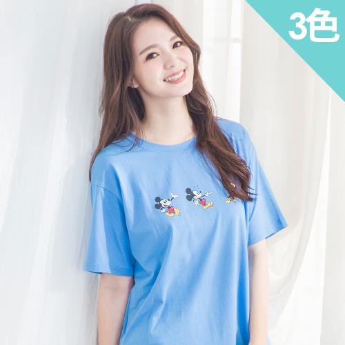 iima 歡唱米鼠印花棉質T-shirt(3色)