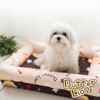 奶油獅-MIT搖滾星星寵物記憶床墊-特大60x120cm(25kg以上適用)-卡其咖啡